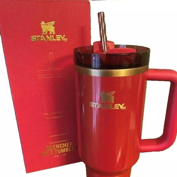 The Quencher H2.0 FlowState™ Tumbler 40 OZ Holiday Scarlet Tinsel